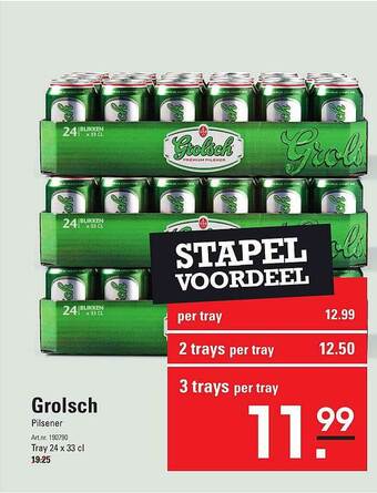 Sligro Grolsch aanbieding