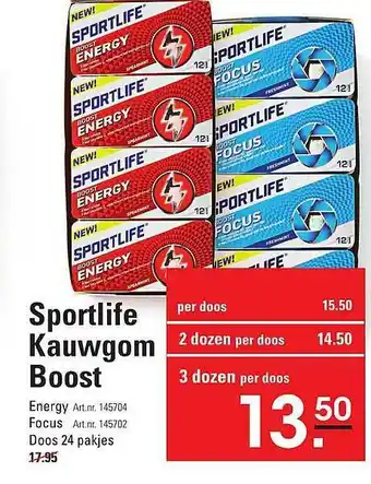 Sligro Sportlife Kauwgom Boost aanbieding