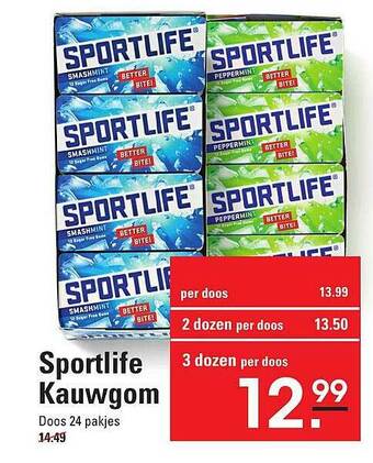 Sligro Sportlife Kauwgom aanbieding