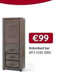 Crack Kolomkast Bar aanbieding