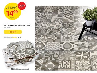 Brico Vloertegel Cementina aanbieding