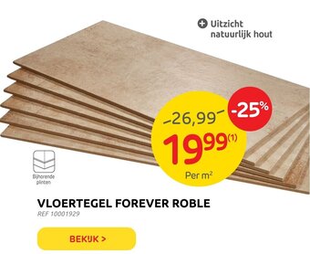 Brico Vloertegel Forever Roble aanbieding