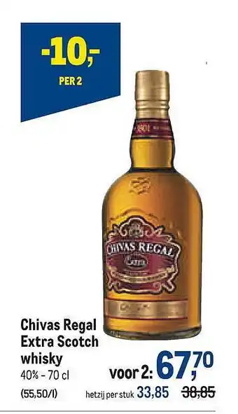 Makro Chivas Regal Extra Scotch Whisky aanbieding