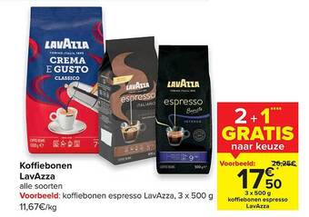 Carrefour Koffiebonen Lavazza aanbieding