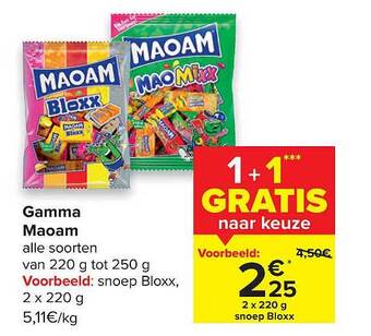 Carrefour Gamma Maoam aanbieding