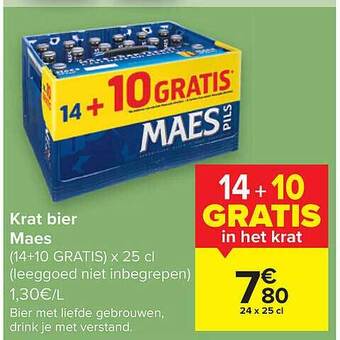 Carrefour Krat Bier Maes aanbieding