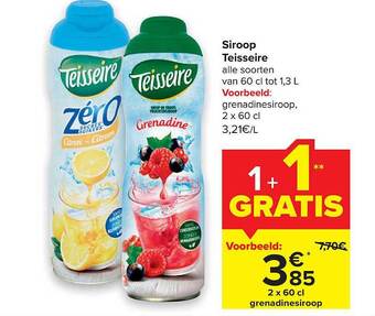 Carrefour Siroop Teisseire aanbieding