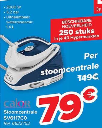 Carrefour Stoomcentrale Sv6117c0 aanbieding
