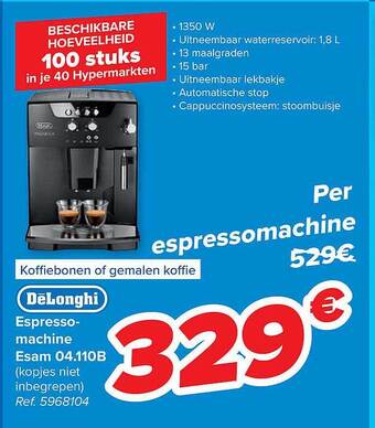 Carrefour Espresso Machine aanbieding