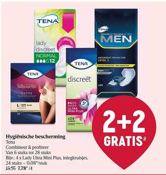 Delhaize Hygiёnische Bescherming Tena aanbieding