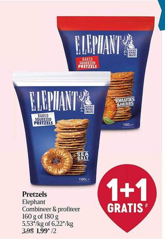 Delhaize Pretzels Elephant aanbieding