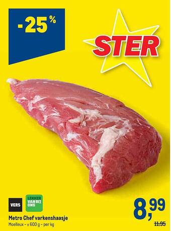 Makro Metro Chef Varkenshaasje aanbieding