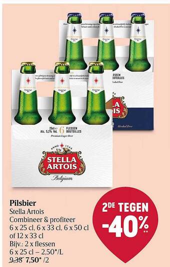 Delhaize Pilsbier Stella Artois aanbieding