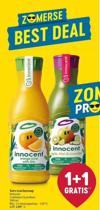 Delhaize Vers Vruchtensap Innocent aanbieding