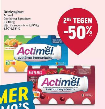 Delhaize Drinkyoghurt Actimel aanbieding