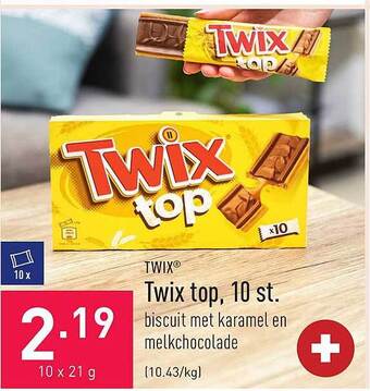 ALDI Twix Top, 10 St aanbieding
