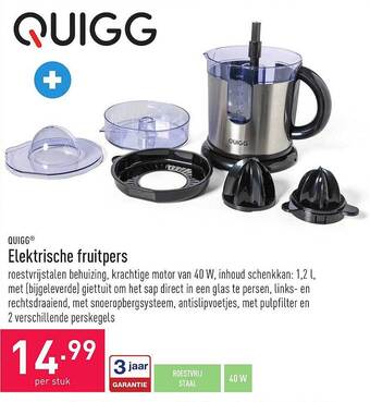 ALDI Quigg Elektrische Fruitpers aanbieding