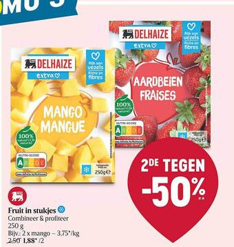 Delhaize Fruit In Stukjes aanbieding