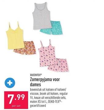 ALDI Zomerpyjama Voor Dames aanbieding
