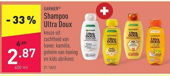 ALDI Garnier Shampoo Ultra Doux aanbieding