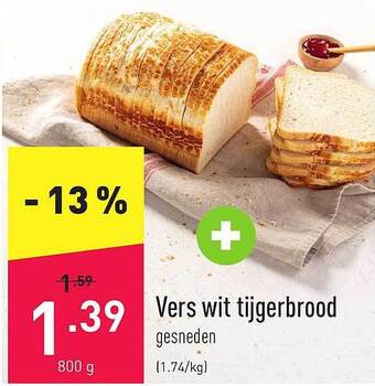 ALDI Vers Wit Tijgerbrood aanbieding