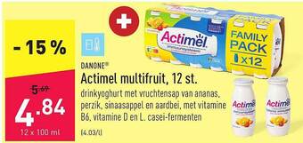 Danone Actimel Multifruit, 12 St