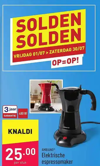 ALDI Elektrische Espressomaker aanbieding