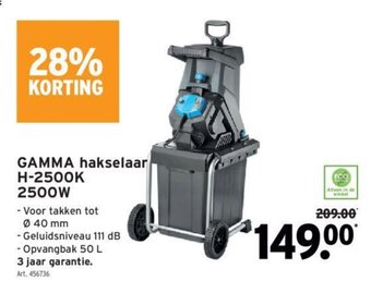 GAMMA Gamma Hakselaar H-2500K 2500W aanbieding