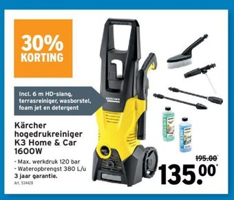 GAMMA Kärcher Hogedrukreiniger K3 Home & Car 1600W aanbieding