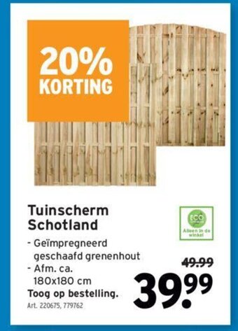 GAMMA Tuinscherm Schotland aanbieding