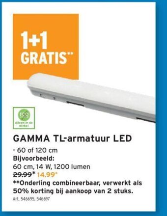 GAMMA Gamma TL-Armatuur LED aanbieding