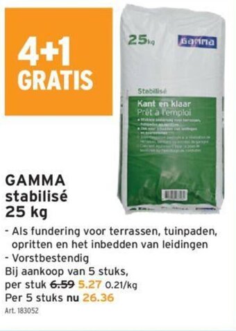 GAMMA Gamma Stabilise 25kg aanbieding