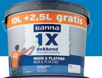 GAMMA Gamma 1x Dekkend 10+2,5 L Gratis aanbieding