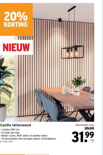 GAMMA CanDo Lattenwand aanbieding