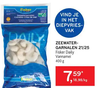 Alvo Fisker Daily Zeewater Garnalen 21/25 400g aanbieding