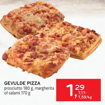 Gevulde Pizza Prosciutto 180g, Margherita of Salami 170g