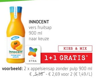 Innocent Vers Fruitsap 900ml 2 Voor
