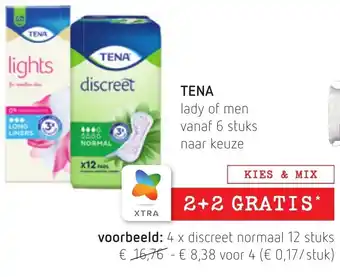 Tena Lady of Men Discreet Normaal 12 Stuks Voor 4