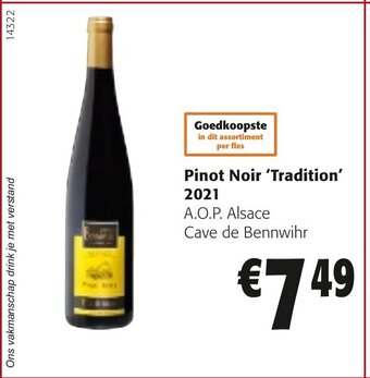 Colruyt Pinot noir tradition 2021 aanbieding