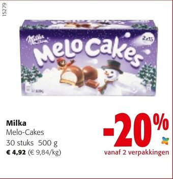 Colruyt Milka melo-cakes 30 stuks 500g aanbieding