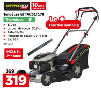 Gardeo Thermique Tondeuse GTTAC51T170, 026490