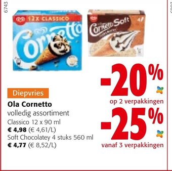 Colruyt Ola cornetto aanbieding