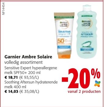 Colruyt Garnier ambre solaire aanbieding