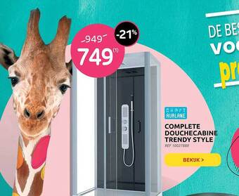 Brico Complete Douchecabine Trendy Style aanbieding