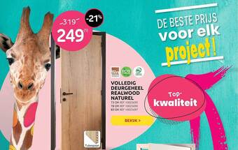Brico Volledig Deurgeheel Realwood Naturel aanbieding