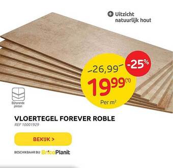 Brico Vloertegel Forever Roble aanbieding