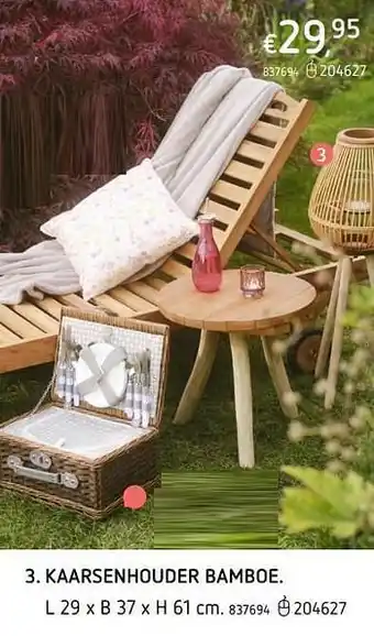 Dreamland Kaarsenhouder bamboe aanbieding