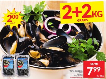 Intermarché Verse mosselen 2 x 2 KG aanbieding