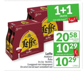 Intermarché Leffe Abdijbier Ruby 2 x (8 x 33CL) aanbieding