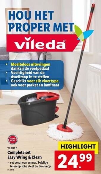 Lidl Complete set easy wring + clean aanbieding
